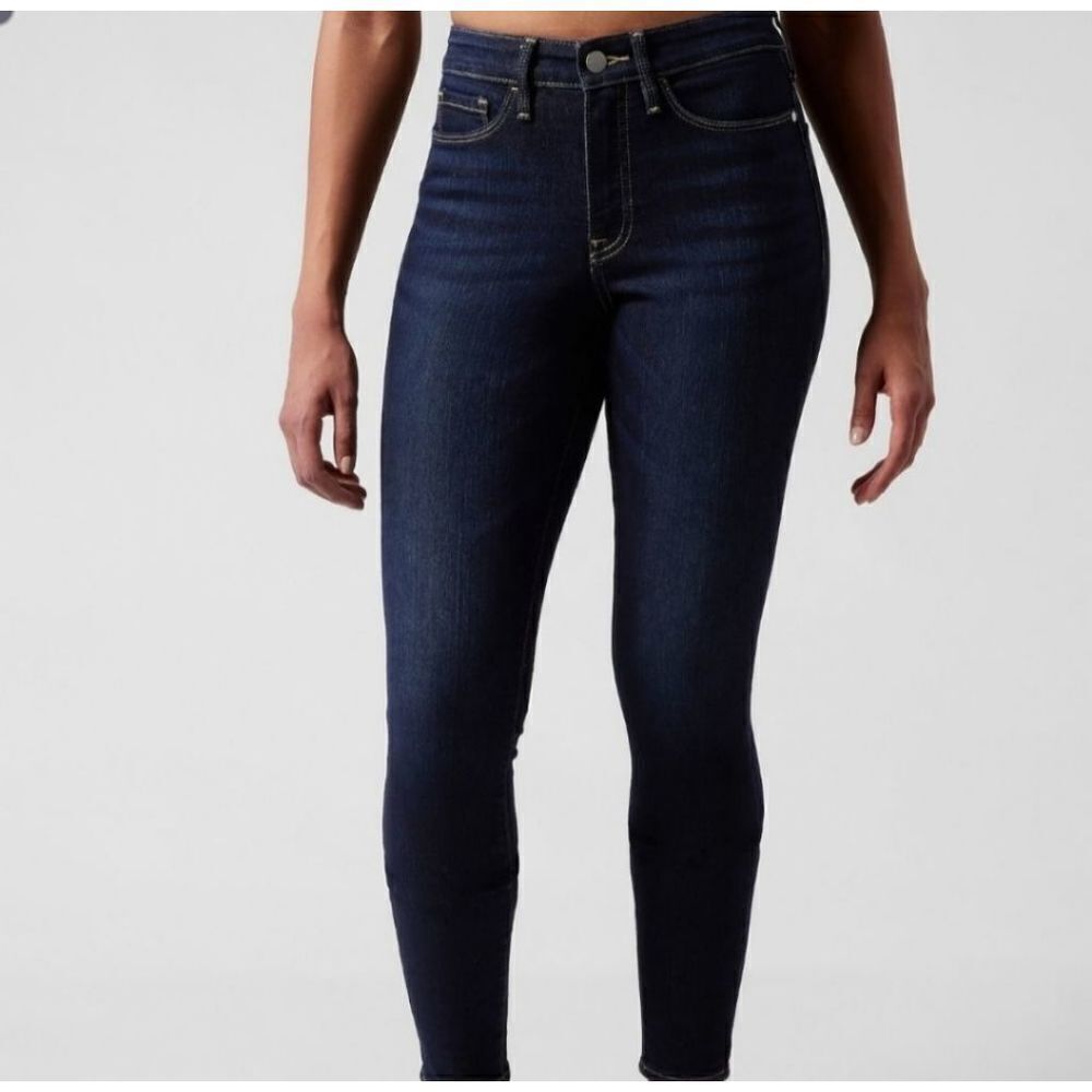 Athleta Sculptek dark blue skinny  jeans sz 2 petite
